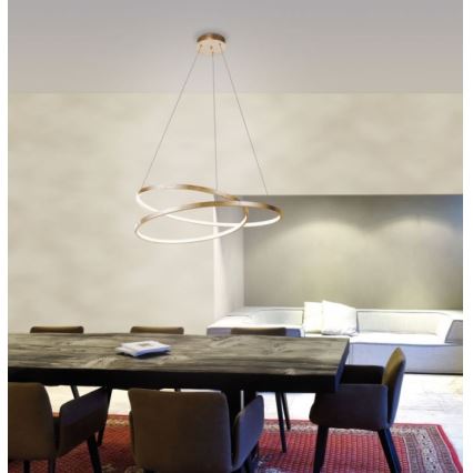 Paul Neuhaus 2474-12 - LED-himmennettävä riippuvalaisin ROMAN LED / 40W / 230V kulta