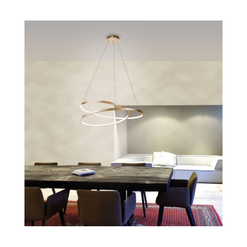 Paul Neuhaus 2474-12 - LED-himmennettävä riippuvalaisin ROMAN LED / 40W / 230V kulta