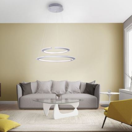 Paul Neuhaus 2491-55 - LED-himmennettävä kattokruunu narulla ALESSA 2xLED / 26W / 230V + RC