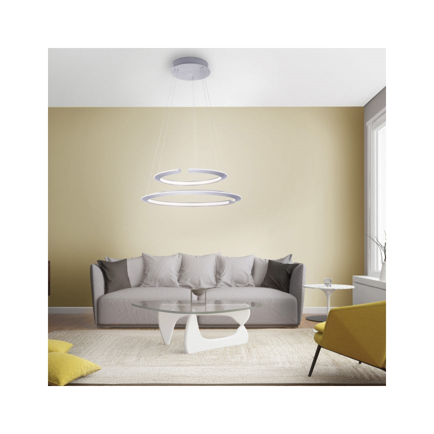 Paul Neuhaus 2491-55 - LED-himmennettävä kattokruunu narulla ALESSA 2xLED / 26W / 230V + RC