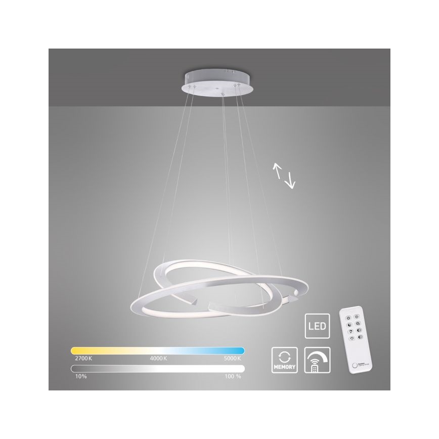Paul Neuhaus 2491-55 - LED-himmennettävä kattokruunu narulla ALESSA 2xLED / 26W / 230V + RC