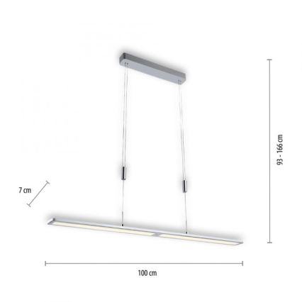 Paul Neuhaus 2565-95 - LED-himmennettävä riippuvalaisin liiketunnistimella LED / 35W / 230V