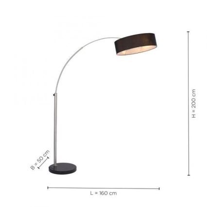 Paul Neuhaus 307-55 - Lattialamppu PETRO 3xE27/60W/230V
