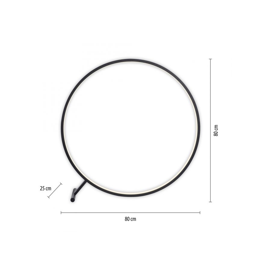 Paul Neuhaus 319-18 - Himmennettävä LED-lattiavalaisin HULA LED/21,5W/230V 2700-5000K + kauko-ohjaus