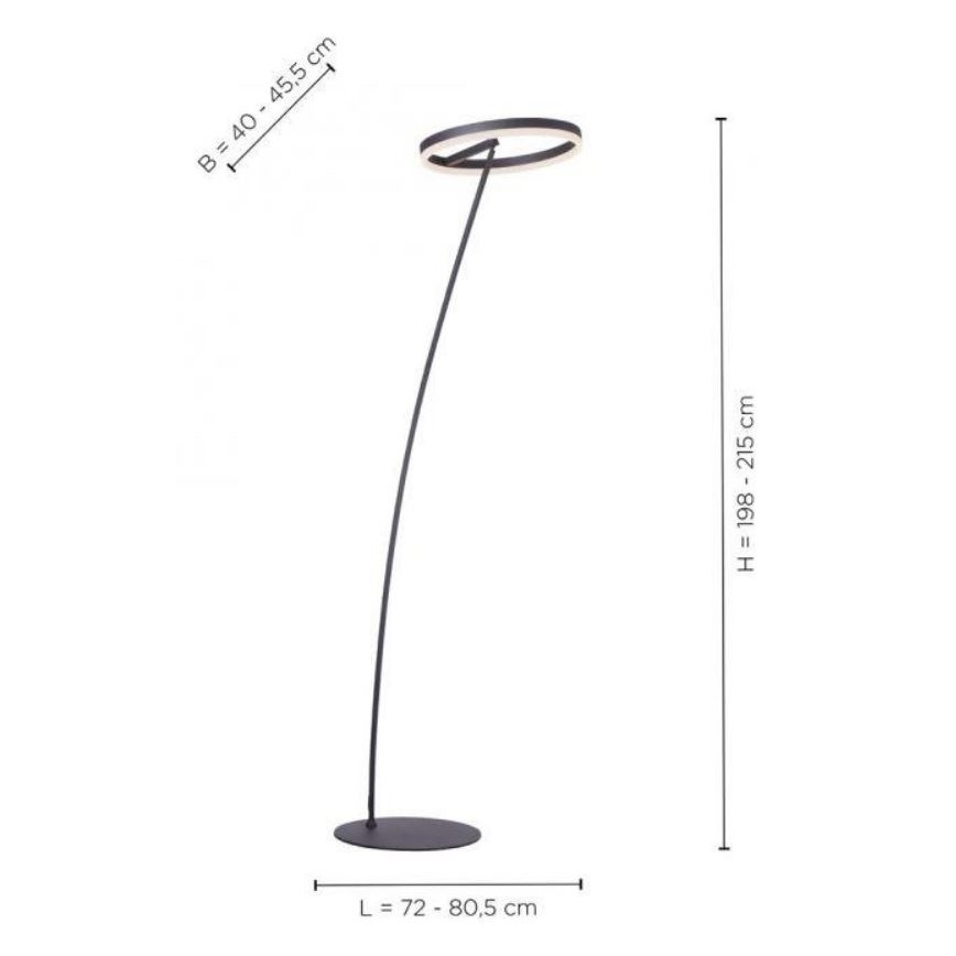 Paul Neuhaus 381-13 - LED Himmennettävä lattialamppu TITUS LED/19,5W/230V