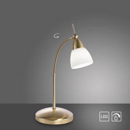 Paul Neuhaus 4001-60 - Himmennettävä LED-kosketuspöytävalaisin PINO 1xG9/3W/230V kulta