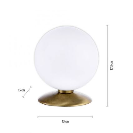 Paul Neuhaus 4013-11 - Himmennettävä LED-kosketuspöytävalaisin BUBBA 1xG9/3W/230V messinki