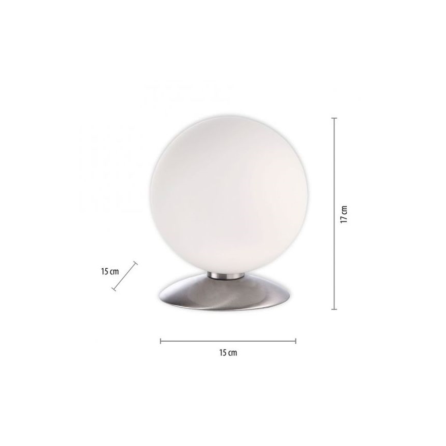 Paul Neuhaus 4013-55 - Himmennettävä LED-kosketuspöytävalaisin BUBBA 1xG9/3W/230V mattakromi