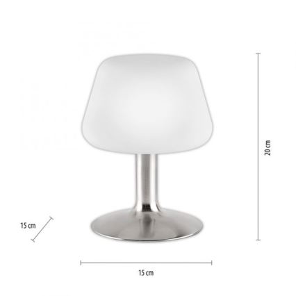 Paul Neuhaus 4078-55 - Himmennettävä LED-kosketuspöytävalaisin TILL 1xG9/3W/230V mattakromi