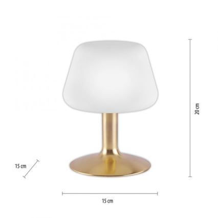 Paul Neuhaus 4078-60 - Himmennettävä LED-kosketuspöytävalaisin TILL 1xG9/3W/230V messinki
