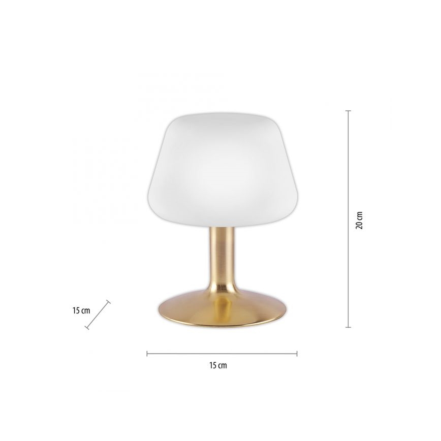 Paul Neuhaus 4078-60 - Himmennettävä LED-kosketuspöytävalaisin TILL 1xG9/3W/230V messinki
