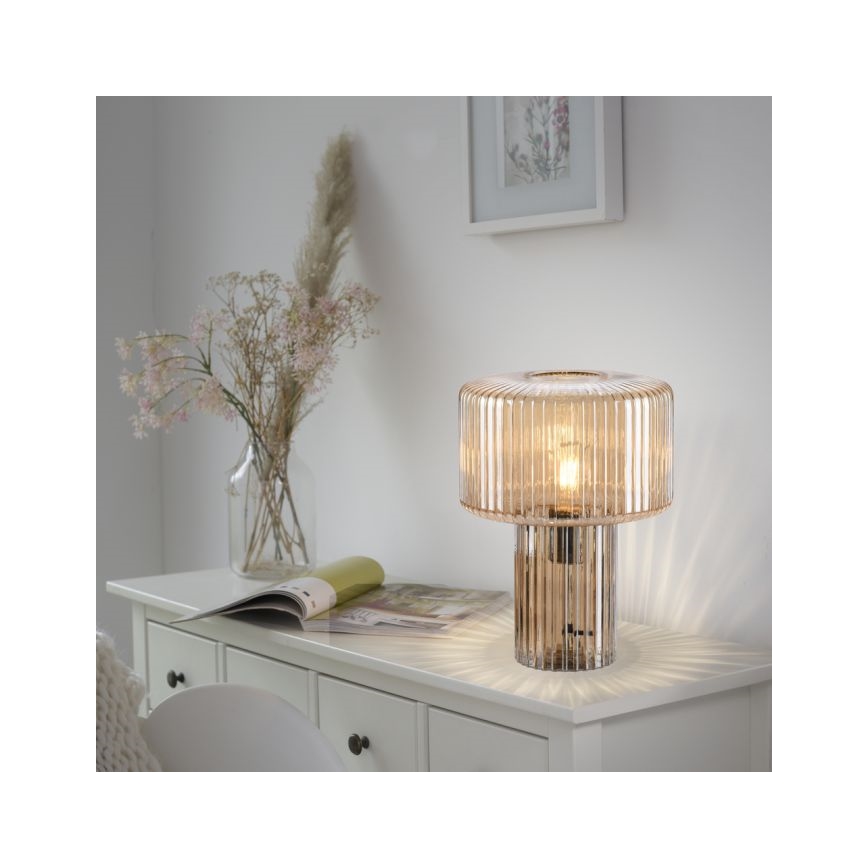 Paul Neuhaus 4092-27 - Pöytävalaisin FUNGUS 1xE27/10W/230V beige