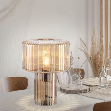 Paul Neuhaus 4092-27 - Pöytävalaisin FUNGUS 1xE27/10W/230V beige