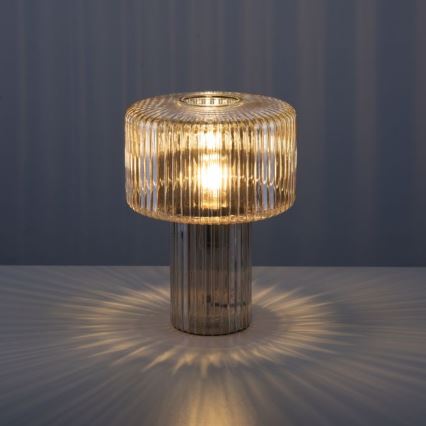 Paul Neuhaus 4092-27 - Pöytävalaisin FUNGUS 1xE27/10W/230V beige