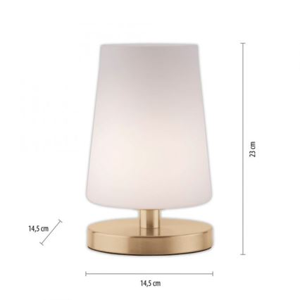 Paul Neuhaus 4146-60 - LED Himmennettävä pöytälamppu SONJA 1xG9/3W/230V messinki