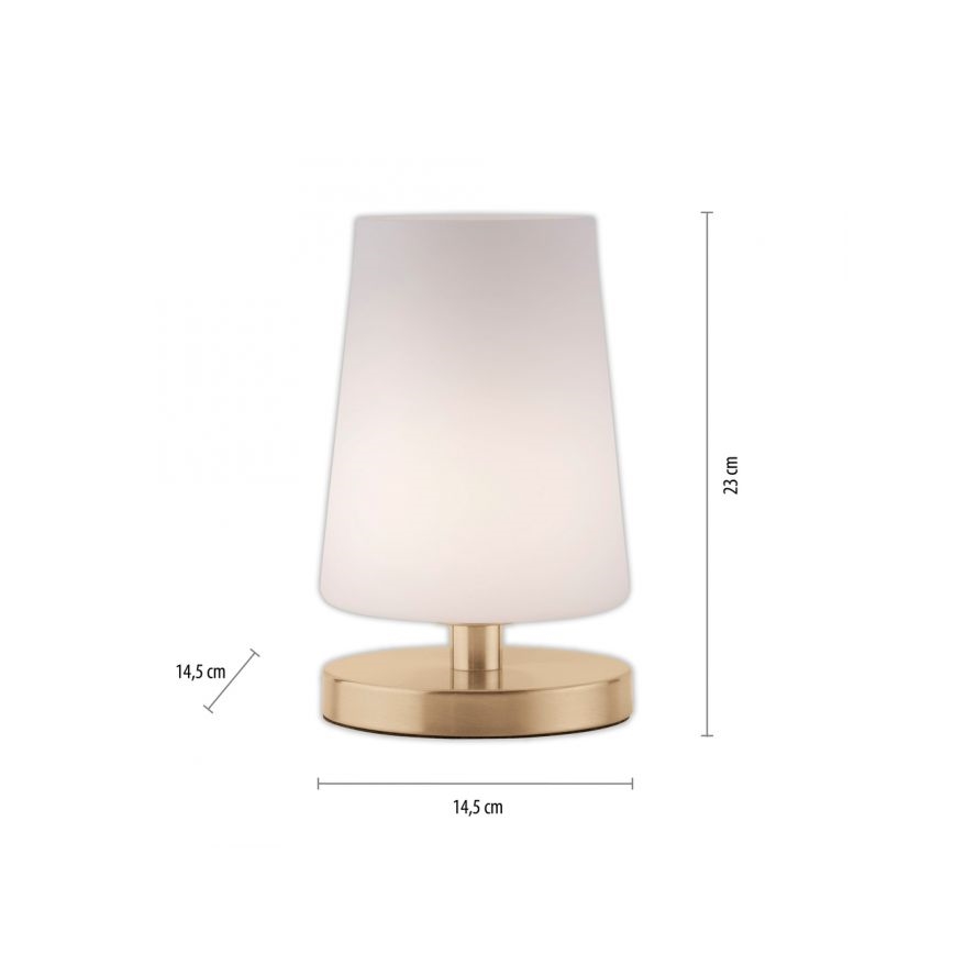 Paul Neuhaus 4146-60 - LED Himmennettävä pöytälamppu SONJA 1xG9/3W/230V messinki