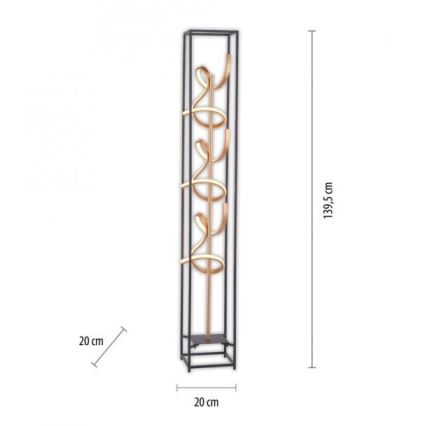 Paul Neuhaus 415-18 - Himmennettävä LED-lattiavalaisin SELINA 3xLED/10,2W/230V