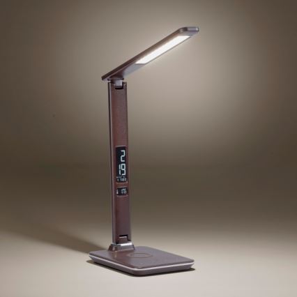 Paul Neuhaus 4595-23 - LED Himmennettävä lamppu langattomalla latauksella ADRIANO LED/5W/230V ruskea