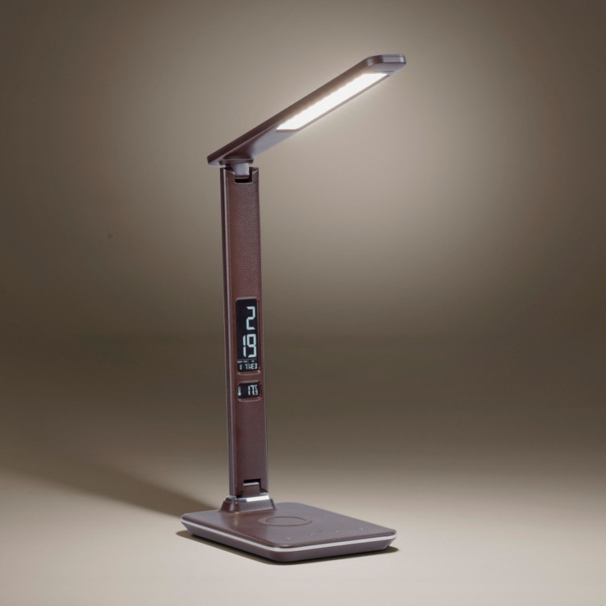 Paul Neuhaus 4595-23 - LED Himmennettävä lamppu langattomalla latauksella ADRIANO LED/5W/230V ruskea