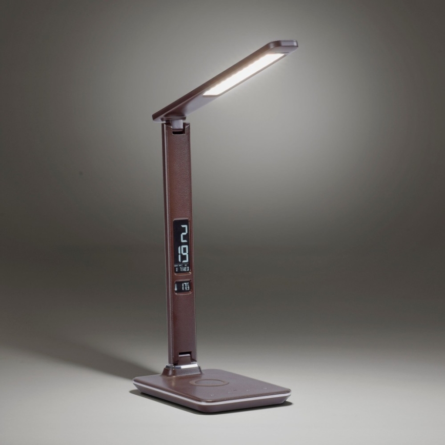 Paul Neuhaus 4595-23 - LED Himmennettävä lamppu langattomalla latauksella ADRIANO LED/5W/230V ruskea