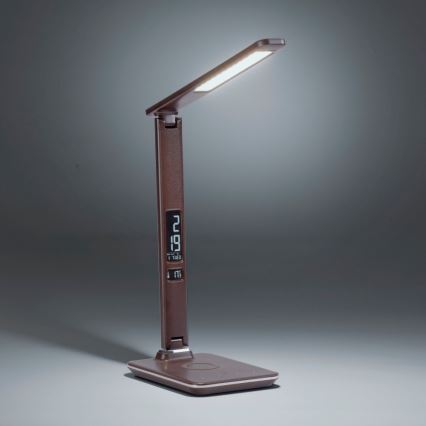 Paul Neuhaus 4595-23 - LED Himmennettävä lamppu langattomalla latauksella ADRIANO LED/5W/230V ruskea