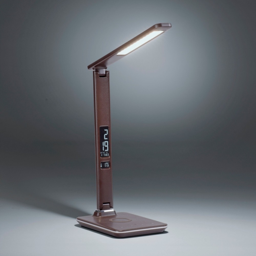 Paul Neuhaus 4595-23 - LED Himmennettävä lamppu langattomalla latauksella ADRIANO LED/5W/230V ruskea