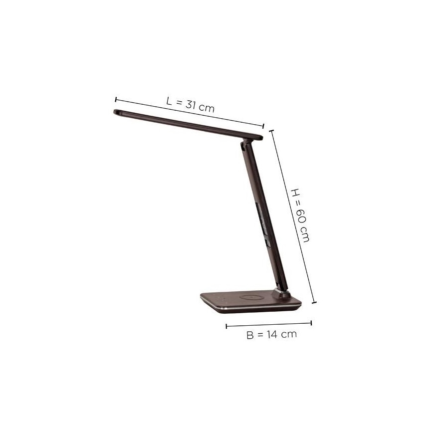 Paul Neuhaus 4595-23 - LED Himmennettävä lamppu langattomalla latauksella ADRIANO LED/5W/230V ruskea