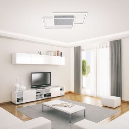Paul Neuhaus 6024-55 - LED Himmennettävä pinta-asetettava kattokruunu YUKI LED/49W/230V + kauko-ohjain