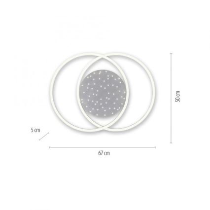 Paul Neuhaus 6025-55 - LED Himmennettävä kattovalo YUKI LED/48W/230V + kaukosäädin