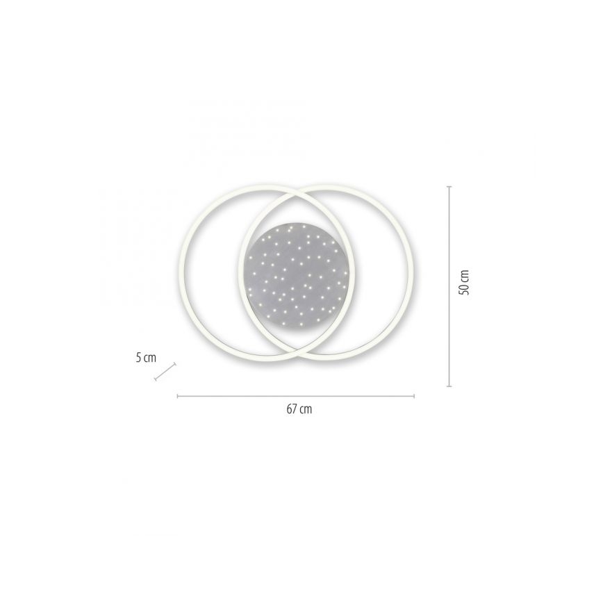 Paul Neuhaus 6025-55 - LED Himmennettävä kattovalo YUKI LED/48W/230V + kaukosäädin