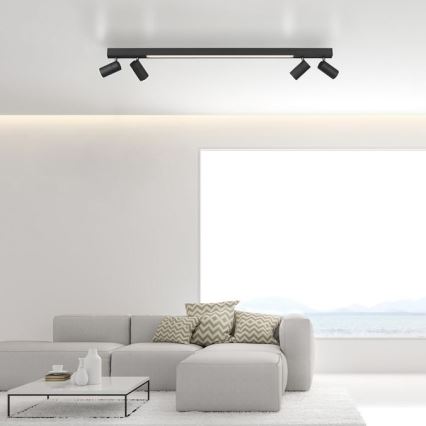 Paul Neuhaus 6121-13 - PURE himmennettävä LED-kohdevalaisin 4xLED/4W/230V + LED/9W 2700-5000K + kaukosäädin