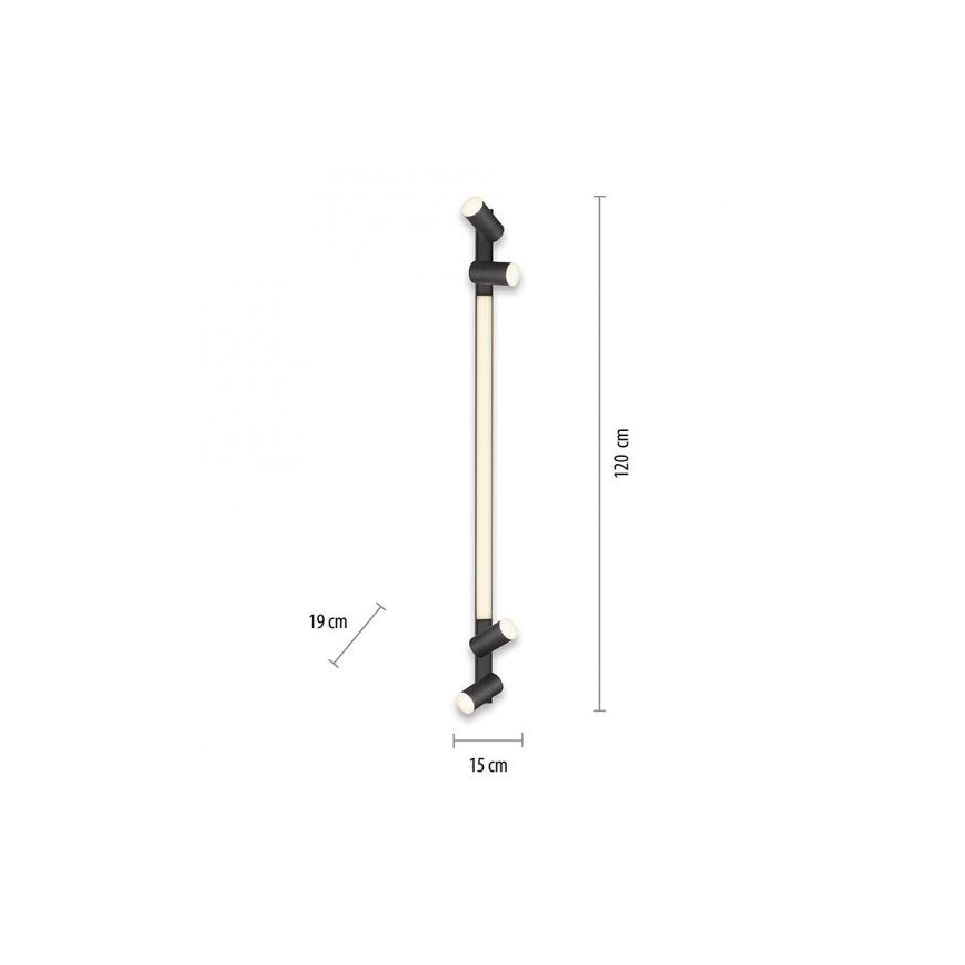 Paul Neuhaus 6121-13 - Himmennettävä LED-kohdevalo PURE 4xLED/4W/230V + LED/9W 2700-5000K + kauko-ohjaus