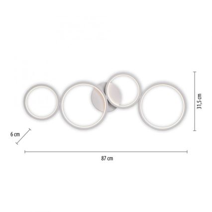 Paul Neuhaus 6183-16 - Himmennettävä LED-kattovalaisin KIRINGE LED/26W/230V