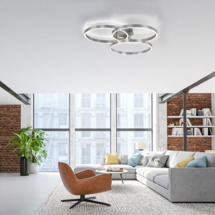 Paul Neuhaus 6233-55 - Himmennettävä LED-kattovalaisin PAAN LED/45,5W/230V 2700-5000K + kauko-ohjaus