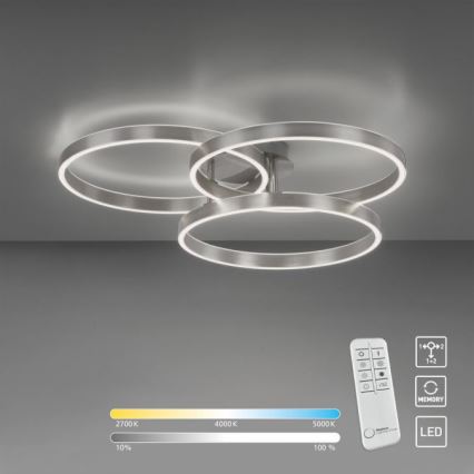 Paul Neuhaus 6233-55 - Himmennettävä LED-kattovalaisin PAAN LED/45,5W/230V 2700-5000K + kauko-ohjaus