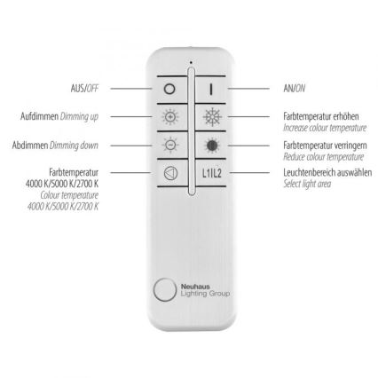 Paul Neuhaus 6233-55 - Himmennettävä LED-kattovalaisin PAAN LED/45,5W/230V 2700-5000K + kauko-ohjaus