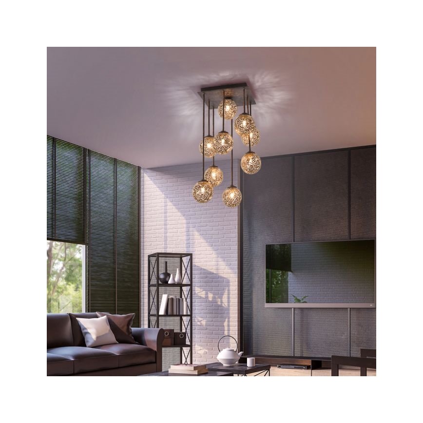 Paul Neuhaus 6238-48 - Riippukattokruunu GRETA 9xG9/40W/230V