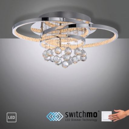 Paul Neuhaus 6267-17 - Himmennettävä LED-kattovalaisin ROTAZO LED/32W/230V halkaisija 45 cm kiiltävä kromi