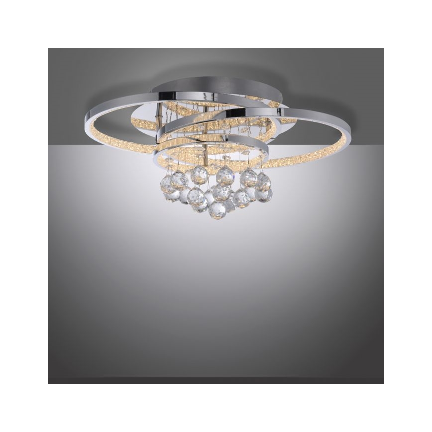 Paul Neuhaus 6267-17 - Himmennettävä LED-kattovalaisin ROTAZO LED/32W/230V halkaisija 45 cm kiiltävä kromi