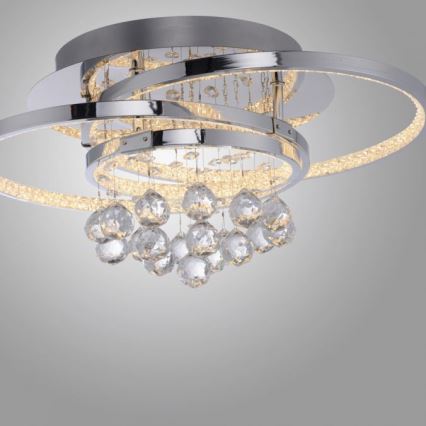 Paul Neuhaus 6267-17 - Himmennettävä LED-kattovalaisin ROTAZO LED/32W/230V halkaisija 45 cm kiiltävä kromi