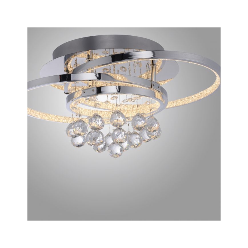 Paul Neuhaus 6267-17 - Himmennettävä LED-kattovalaisin ROTAZO LED/32W/230V halkaisija 45 cm kiiltävä kromi