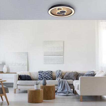 Paul Neuhaus 6284-79 - LED-kattovalaisin ELIZA LED/55,5W/230V halkaisija 60 cm tammi