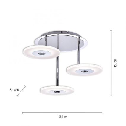 Paul Neuhaus 6446-55 - LED-himmennyskattokruunu ADALI 3xLED/13W/230V