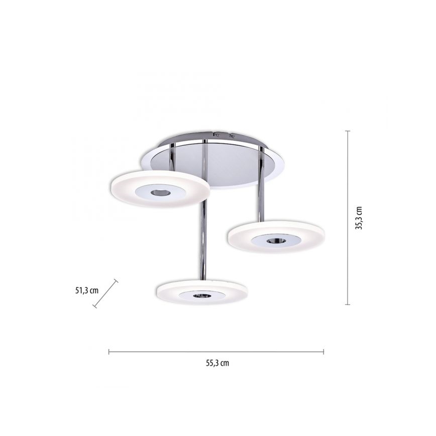 Paul Neuhaus 6446-55 - LED-himmennyskattokruunu ADALI 3xLED/13W/230V