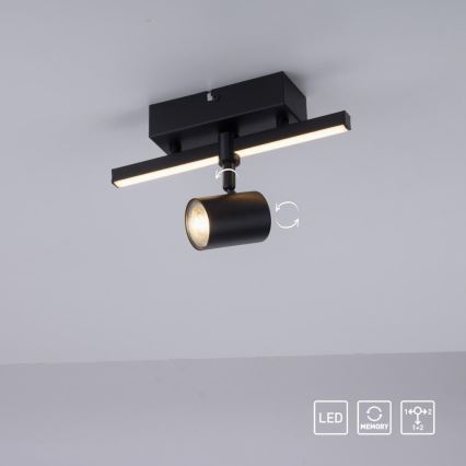 Paul Neuhaus 6523-18 - LED-kohdevalo BARIK 1xGU10/4,5W/230V + LED/3W