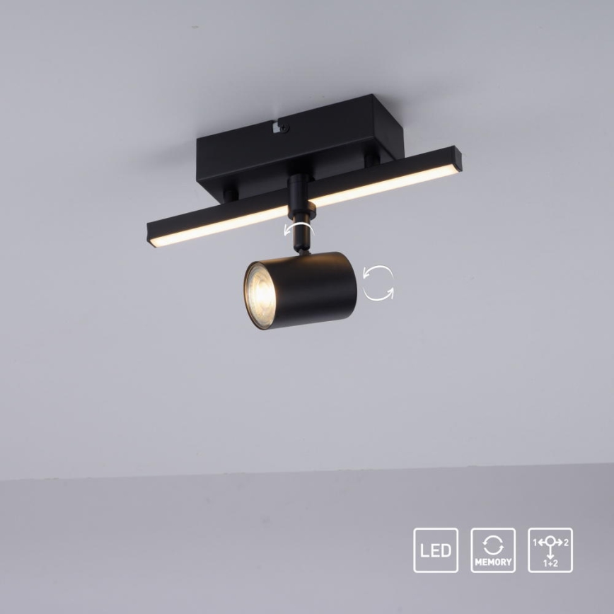 Paul Neuhaus 6523-18 - LED-kohdevalo BARIK 1xGU10/4,5W/230V + LED/3W