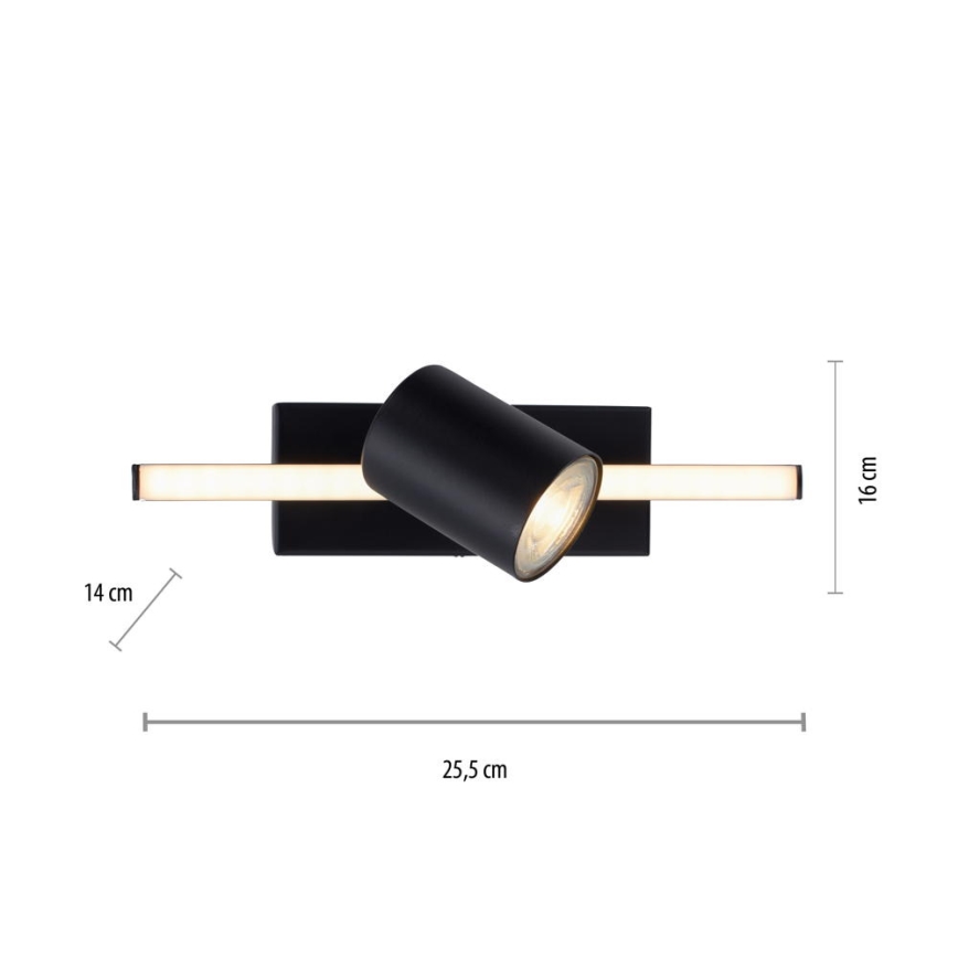 Paul Neuhaus 6523-18 - LED-kohdevalo BARIK 1xGU10/4,5W/230V + LED/3W