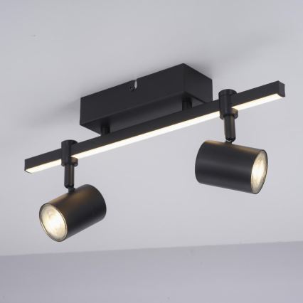 Paul Neuhaus 6524-18 - LED-kohdevalaisin BARIK 2xGU10/4,5W/230V + LED/5W