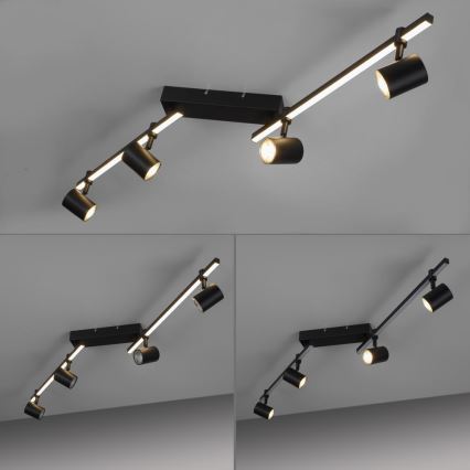 Paul Neuhaus 6525-18 - LED-kohdevalaisin BARIK 4xGU10/4,5W/230V + LED/10W