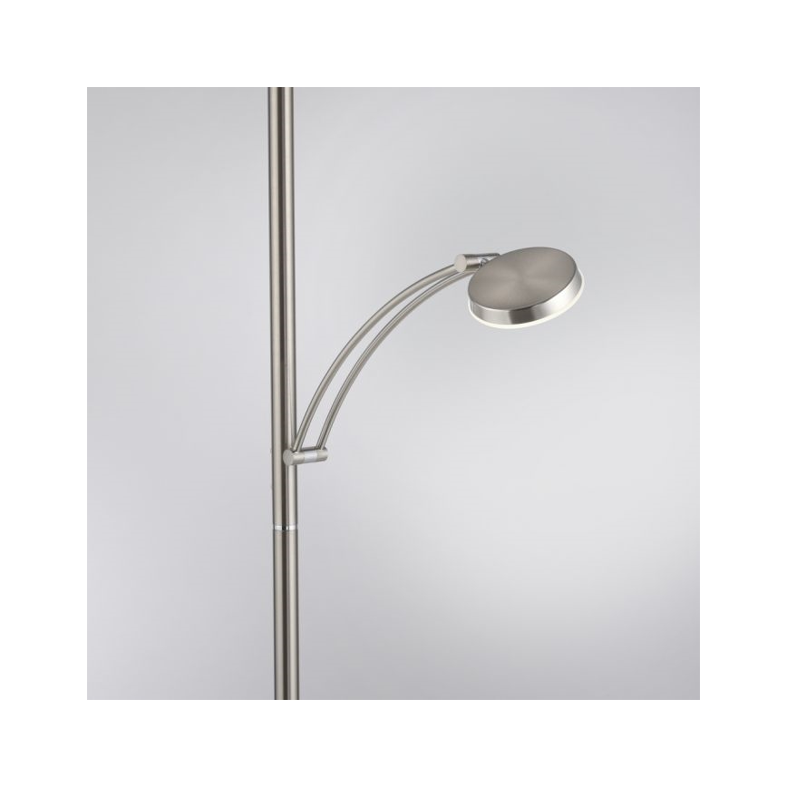 Paul Neuhaus 655-55 - Himmennettävä LED-lattiavalaisin ALFRED 1xLED/28W+1xLED/4W/230V kiiltävä kromi